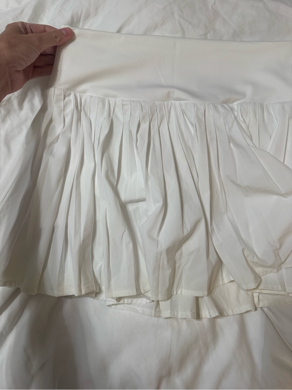All in motion White Pleated Mini Skort - Classic Women's Skort - Picture 2 of 7